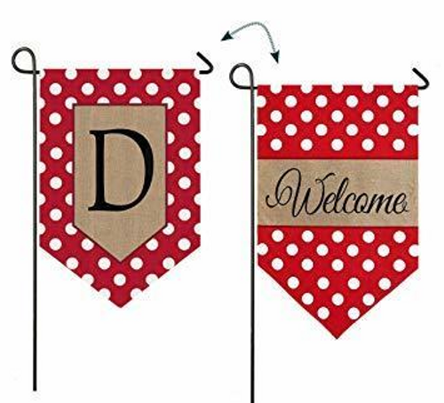 Polka Dot Monogram Welcome - D Polka Dot Monogram Welcome - D