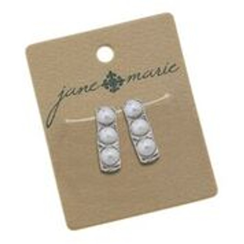3 Stone Ivory on Silver Slide