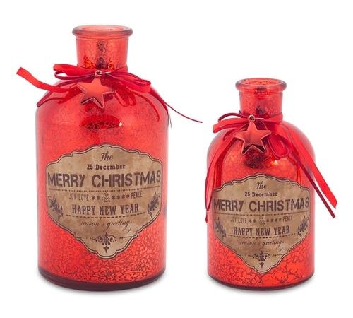Decoupage Mercury Glass 6"H