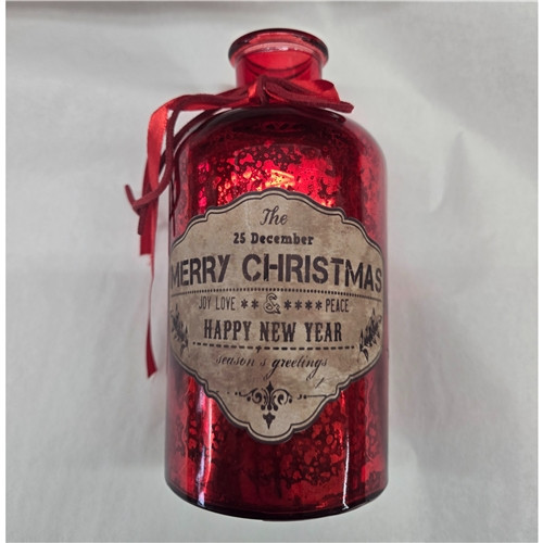 Decoupage Mercury Glass 6"H