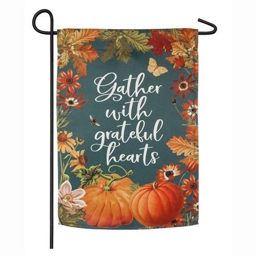 Gather with Grateful Hearts Garden Flag Gather with Grateful Hearts Garden Flag