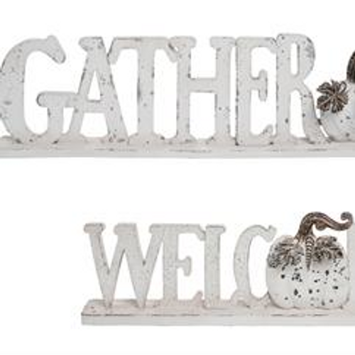 Rustic White Word Decor assortment of 2 sold separately