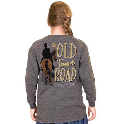 Old Town Road Long Sleeve Simply Southern Tee XXL