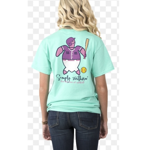 Save the Turtle Southball Short Sleeve Tee -Aqua- Size Extra Large - By Simpy Southern Save the Turtle Southball Short Sleeve Tee -Aqua- Size Extra Large - By Simpy Southern