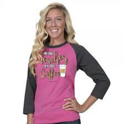 Teachers Instant Coffee Long Sleeve Tee Shirt - Size Small - By Simply Southern Teachers Instant Coffee Long Sleeve Tee Shirt - Size Small - By Simply Southern
