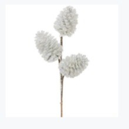 22.5" Glittered Pinecone Spray 22.5" Glittered Pinecone Spray
