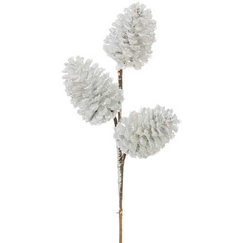 22.5" Glittered Pinecone Spray
