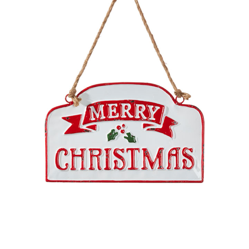10.5" Merry Christmas Sign Ornament 10.5" Merry Christmas Sign Ornament