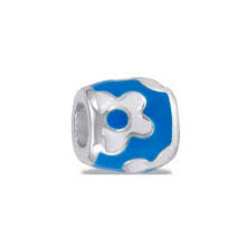 Bright Blue Daisy Davinci Bead