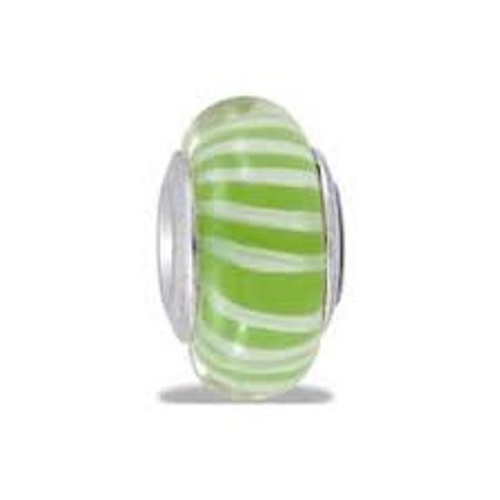 Lime Stripe Bead by DaVinci