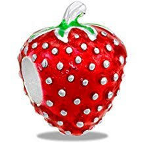 Strawberry Enamel Bead