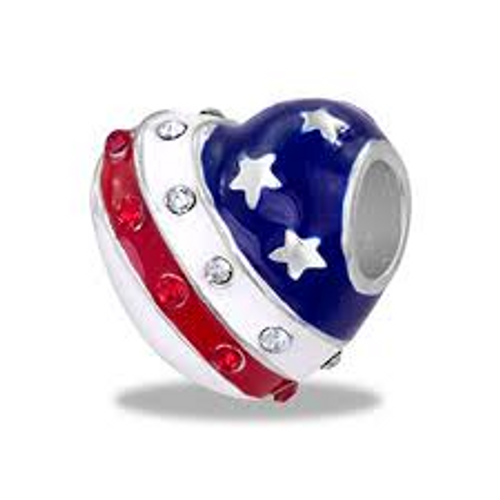 Patriotic Heart Davinci Bead Patriotic Heart Davinci Bead