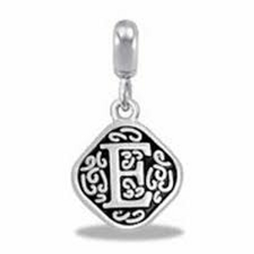 Letter E Scroll Bead by DaVinci