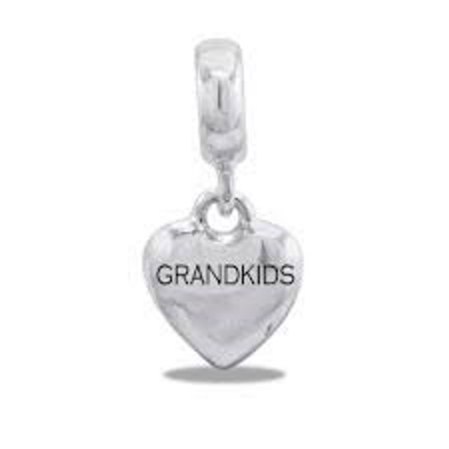 Dangle Heart Grandkids Davinci Bead Dangle Heart Grandkids Davinci Bead