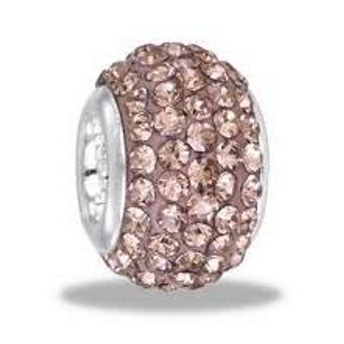 Apricot crystal Davinci Bead