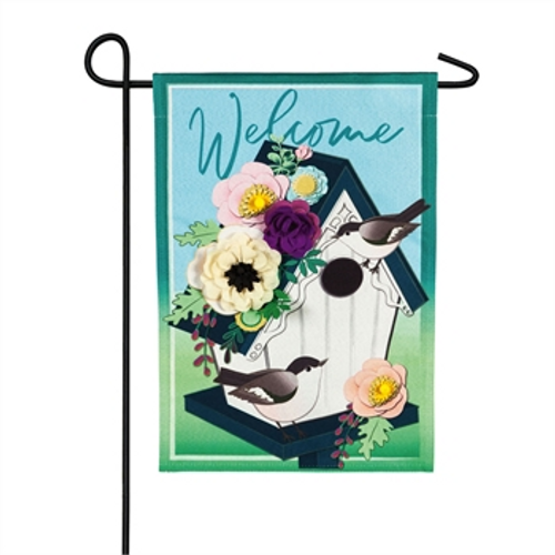 Garden Birdhouse Garden Flag