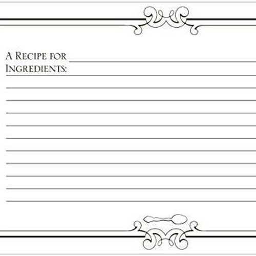 Initial Gourmet Plain Recipe Cards