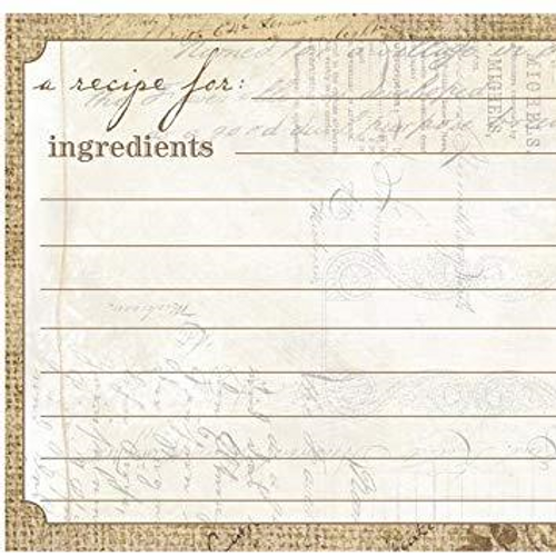 Perfect Setting Recipe Cards Perfect Setting Recipe Cards