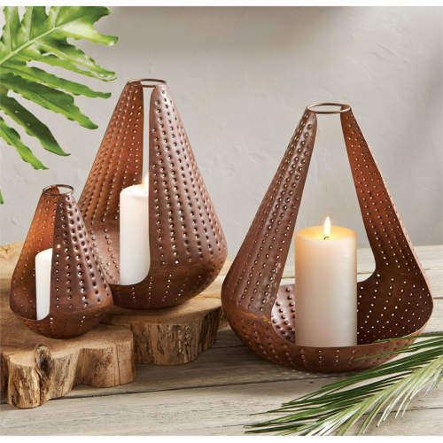 These beautiful lanterns are sold individually, but you will want the set! Add a candle, like pictured, or flowers or both! They are truly beautiful and will look great indoors or outside!
