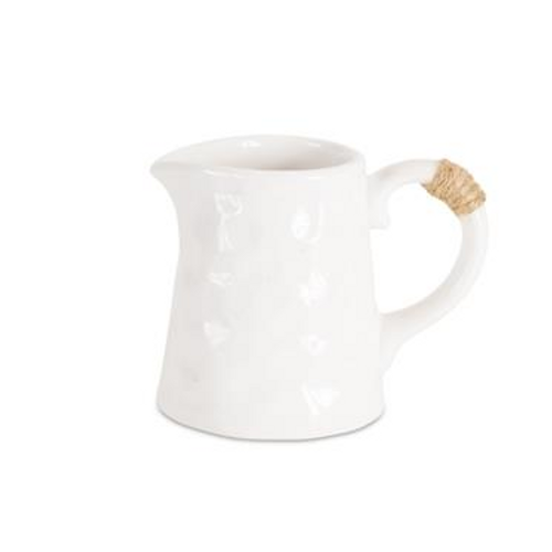 Pitcher 3.5" H Ceramic white Pitcher 3.5" H Ceramic white