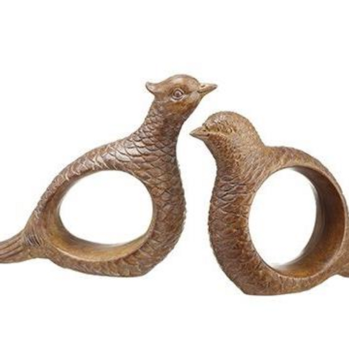 Pheasant or Quail 3" Napkin Rings
