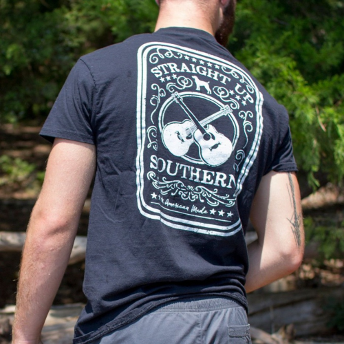 Straight Up Southern Guitars Black Tee