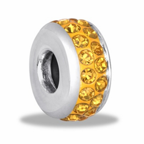 Gold Crystal Stopper Davinci Bead