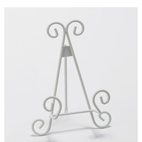 11in Antique White Stand