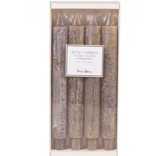 Dark Gray Timber Taper Candles Set of 4 Vance Kitra