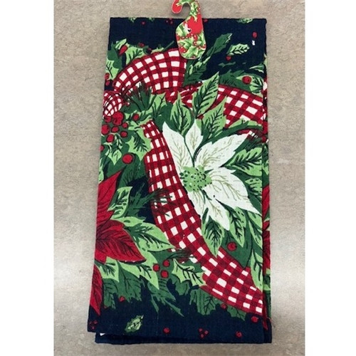 Christmas Cottage Tea Towel by April Cornell