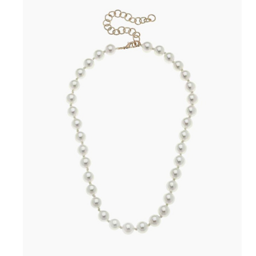 Chloe Beaded Pearl Necklace in Ivory Chloe Beaded Pearl Necklace in Ivory