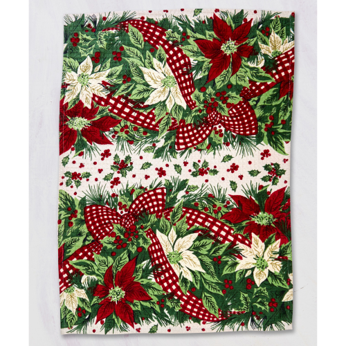 Christmas Cottage  Tea Towel by April Cornell