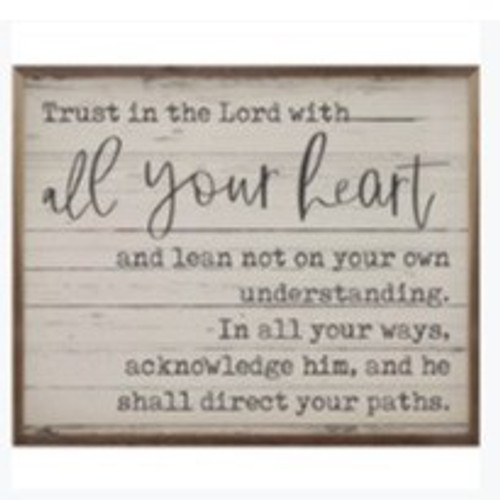 All Your Heart Canvas Sign 10"x8" All Your Heart Canvas Sign 10"x8"