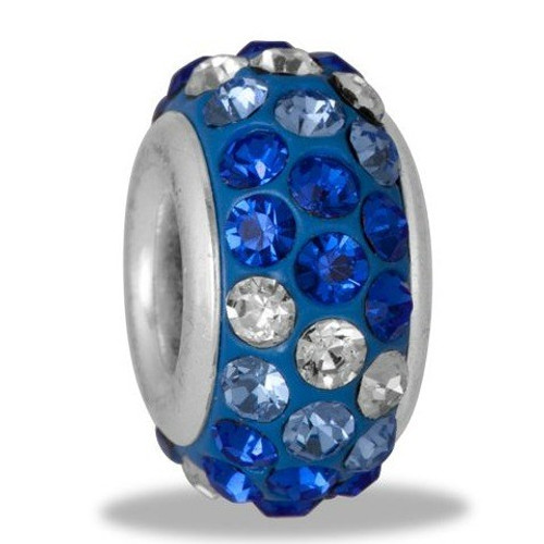 Blue Multi 3 Row Crystal Davinci Bead Blue Multi 3 Row Crystal Davinci Bead