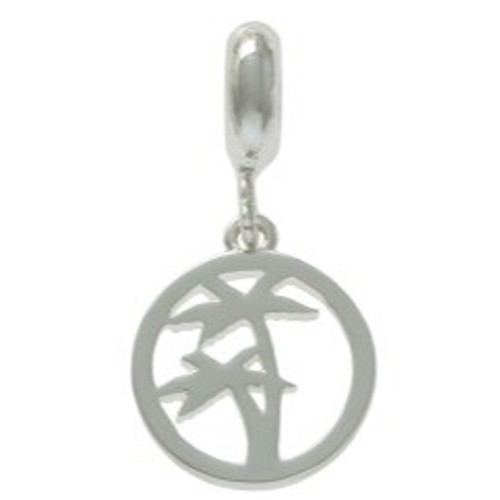 Palm Tree Dangle Silver Davinci Bead Palm Tree Dangle Silver Davinci Bead
