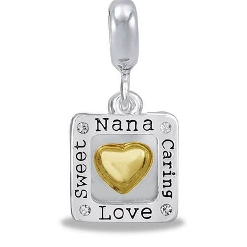 Square Nana Duo Dangle Bead