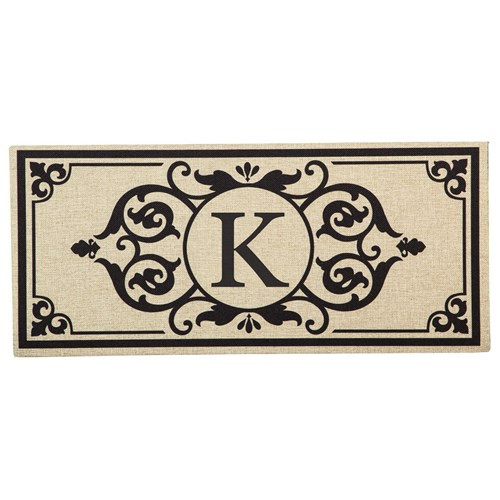 Cambridge Burlap Monogram "K" Burlap Sassafras Switch Mat Cambridge Burlap Monogram "K" Burlap Sassafras Switch Mat