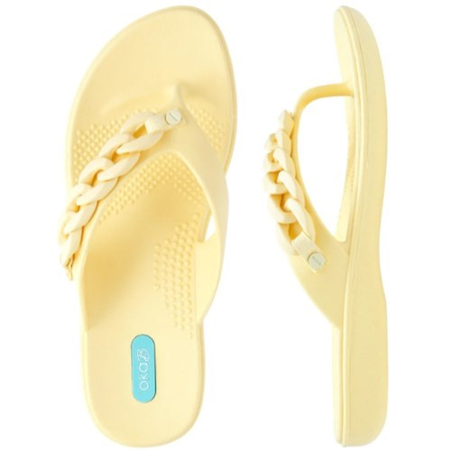 Oka-B Buttercup Yellow Chain Flip Flop Oka-B Buttercup Yellow Chain Flip Flop