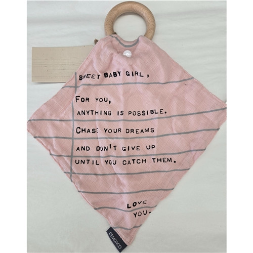 Dear you Sweet Girl Teether Blankie