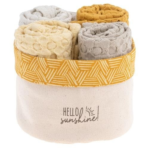 Waffle Weave Sunshine Dishcloth Set Waffle Weave Sunshine Dishcloth Set