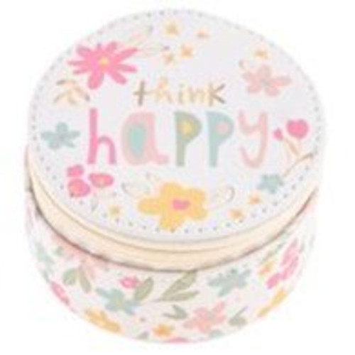 Think Happy Round Travel Case Think Happy Round Travel Case
