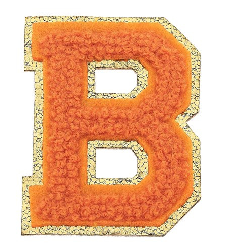 Stuck on You Large Chenille Glitter Patch Letter B