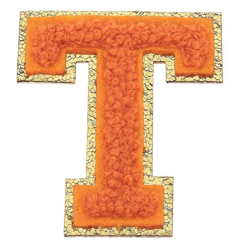 Stuck on You Large Chenille Glitter Patch Letter T Stuck on You Large Chenille Glitter Patch Letter T