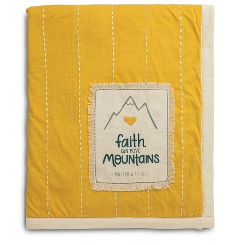 Faith Can Move Mountains Baby Blanket