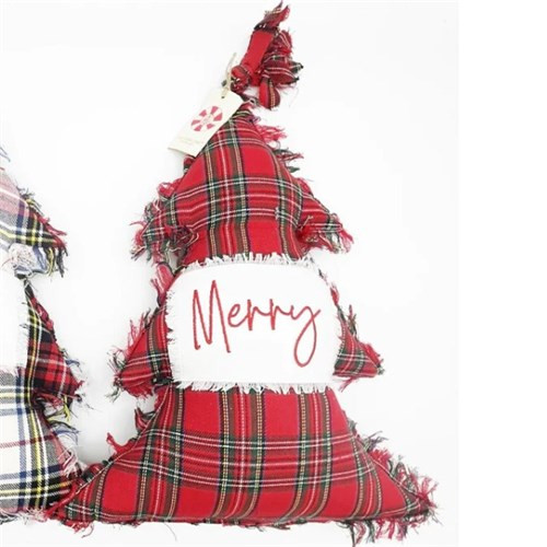 Merry Tartan Tree Pillow Merry Tartan Tree Pillow