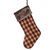 20" Plaid Stocking - Faux Fur