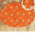 Terracotta Flower Toss Quilted Placemat by April Cornell