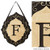 Classic Burlap Monogram "F"  Hanger