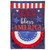 Patriotic God Bless America Applique Garden Flag