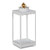 White Lantern with Gold Accent 7.75"L X 7.75"W X 20.5"H
